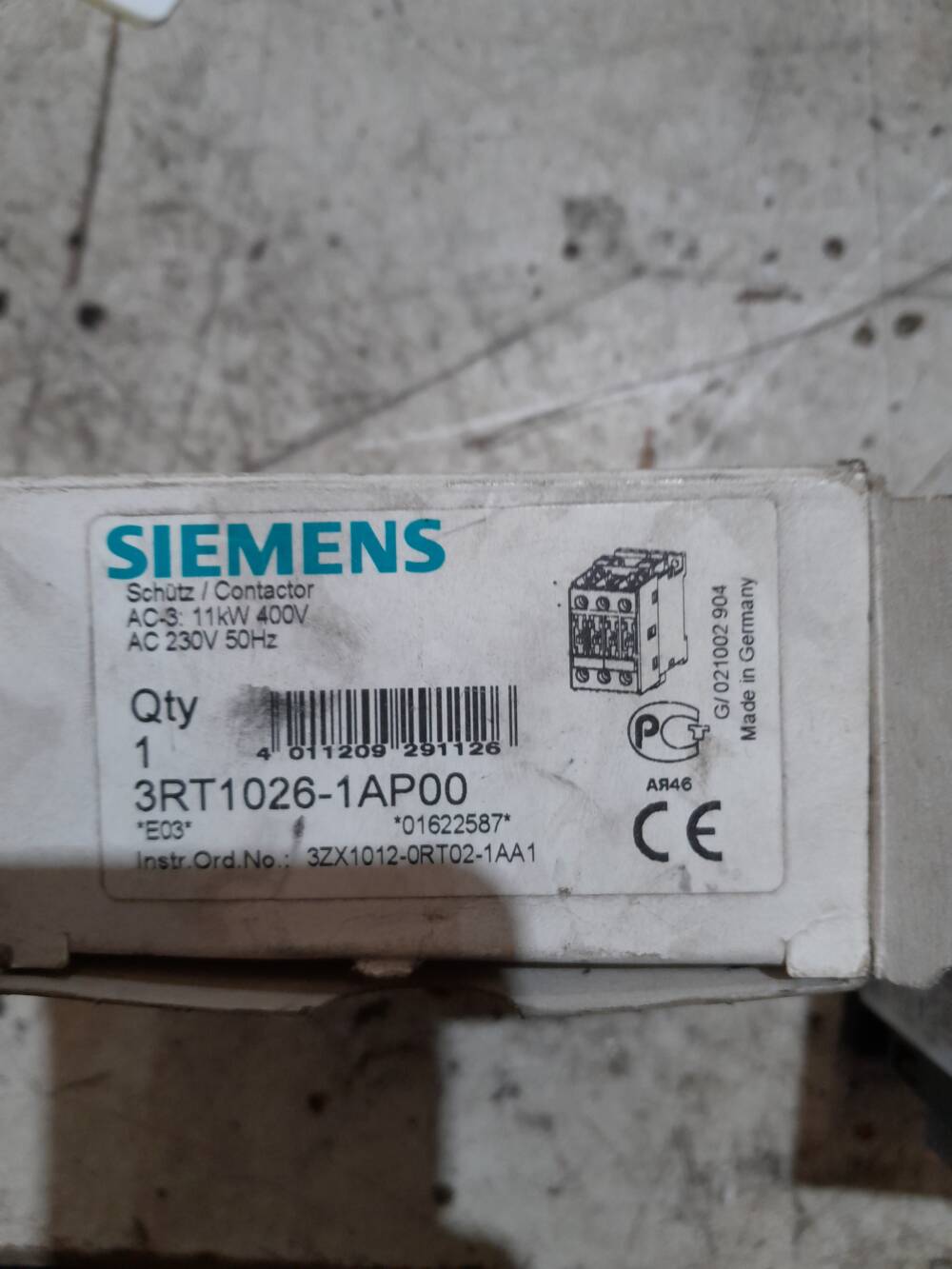 Siemens 3RT1026-1A Siemens Sirius Contactors (New)