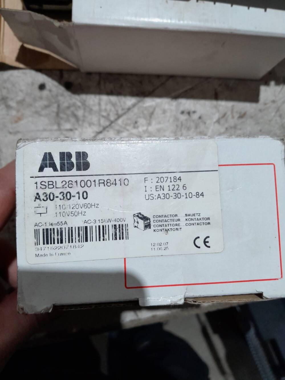 ABB A30-30-10 110V/50HZ Contactor (New)
